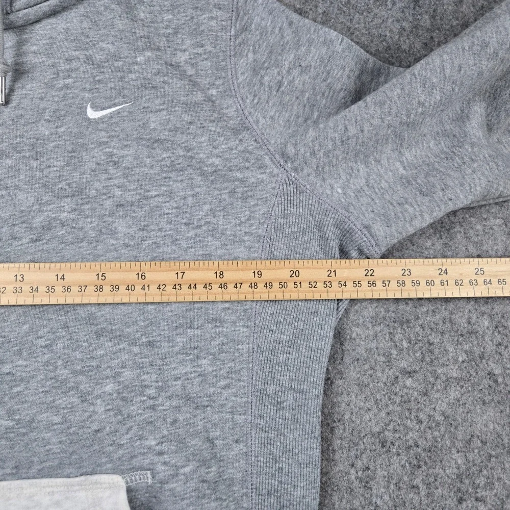 Nike Hoodie Womens Large Gray Full Zip Athletic Dept Swoosh Logo Fleece Jacket